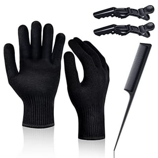 Heat Resistant Glove With Silicone Bumps For Hair Iron Tool, New Upgraded  Professional Heat Glove Mitts For Hot Hair Styling Curling Iron Wand Flat