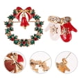 thumbnail image 3 of KAKOWELY 2 broches elegantes navideños de aleación de zinc con galvanoplastia., 3 of 4