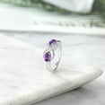 thumbnail image 4 of Gem Stone King 925 Sterling Silver Purple Amethyst Infinity Promise Ring for Women (1.01 Cttw, Gemstone Birthstone, Available in Size 5, 6, 7, 8, 9), 4 of 5