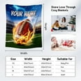 thumbnail image 2 of Personalized Football Blanket Gifts - 30x40 Inches Small Plush Blanket for Boys Kids - Custom Sports Football Gift Room Decorations for Football Players - Soft Flannel Throw Blanket for Sofa, 2 of 6