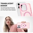 thumbnail image 6 of CASEFIV for iPhone 16 Pro Max Case,Compatible with MagSafe,with Magnetic Invisible StandShockproof Slim Translucent Case with 2 Screen Protector + 2 Lens Protector,Hot Pink, 6 of 6