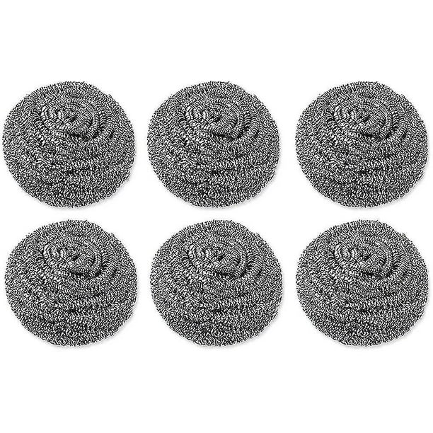 Esponjas de acero inoxidable Esponjas depuradoras Esponja de acero inoxidable Arandela y eacute; Esponjas Raspadora Para Limpiar Sartenes Y Lavavajillas 6 Paquetes