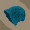 thumbnail image 2 of Women Summer Thin Hollow‑Out Knit Beanie Vintage Lace Slouchy Hat Breathable Sun‑Protection Cap Casual All‑Match Head‑Accessory, 2 of 3