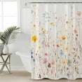thumbnail image 2 of Country Wildflowers Shower Curtains for Bathroom Waterproof Fabric Bath Curtains Decor Bath Tub Curtain Spring Rustic Vintage Botanical Decorative Shower Curtain Sets with 12 Hooks, 72x72 Inch, 2 of 6