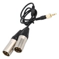thumbnail image 1 of Cable De Salida De Audio De Micrófono, Cable De Salida De Audio De Cable TPE, Negro Para Altavoz De Computadora Portátil Mezclador De Micrófono EOTVIA No, 1 of 7