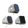 thumbnail image 3 of Transemion Alloy Exquisite Craft Men S Vintage Ring Rust-Proof Antique Style Rock Look Metallic Luster Men Ring A Size 13, 3 of 6