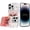 F, variant on For iPhone 14 PRO MAX 6.7" Resin Epoxy Design Diamond Metal Edged Hybrid Case - H