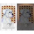 thumbnail image 2 of Carolines Treasures SS4347CNL Boxer White Fall Leaves Portrait Ceramic Night Light, 6x4x3, Multicolor, 2 of 2