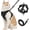 Black, variant on Cat Harness and Leash, Reflective Cat Harness Escape Proof for Walking, Adjustable Kitten Harness and Leash Set, 4 Buckles Easy Control Breathable Cat Vest Harness for All Types of Cats