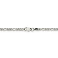 thumbnail image 3 of White Sterling Silver chain Figaro 28 in 2.85 mm 2.85mm, 3 of 5