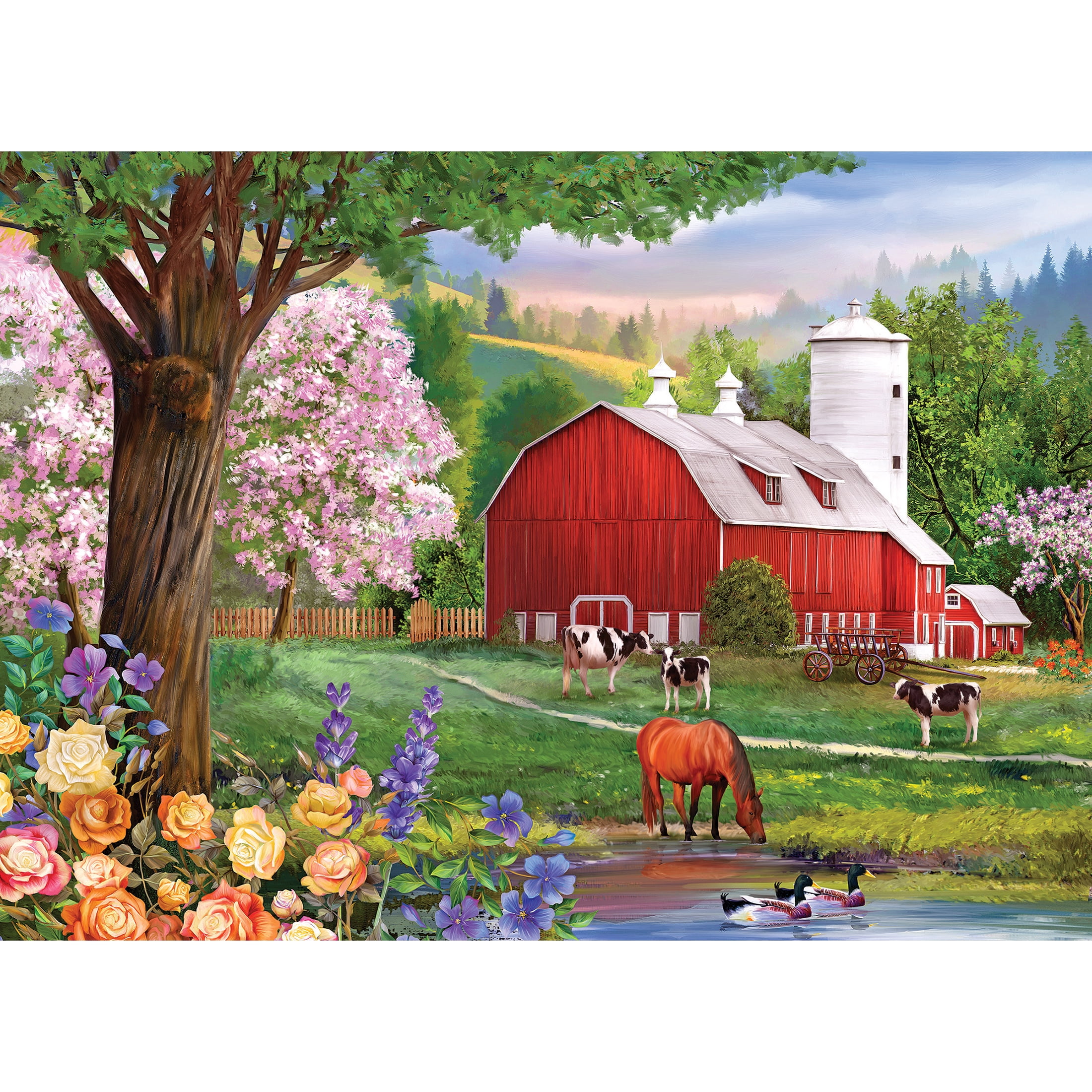 RoseArt Puzzle Collector 1000-Piece Spring Morning Jigsaw Puzzle