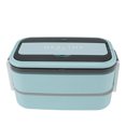 thumbnail image 2 of CHICIRIS Lunch Box, Lunchbox, Bento Boxes, Double Layer, 1400ml With Cutlery, Stainless Steel, With Cutlery, Portable Bento Box For Work, School, Office, 2 of 8