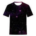 thumbnail image 5 of Penkiiy Galaxy Printed Shirt,Womens 3D Top Blouse Novelty Graphic Breathable Quick Dry Sleeveless Beach T-Shirt L Purple, 5 of 6