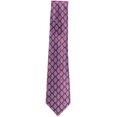 thumbnail image 1 of Zegna Men's Medium Red Fan Italian Silk Necktie - One Size, 1 of 1