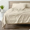 thumbnail image 1 of Bare Home Ensemble de Draps en Flanelle - 100 % Coton - Poche Profonde - Grand/double, Sable, 4 Pcs, 1 of 7