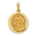 thumbnail image 3 of Finest Gold 14K Yellow Gold Matka Boska Czestochowska Reversible Medal Hollow Pendant, 3 of 3