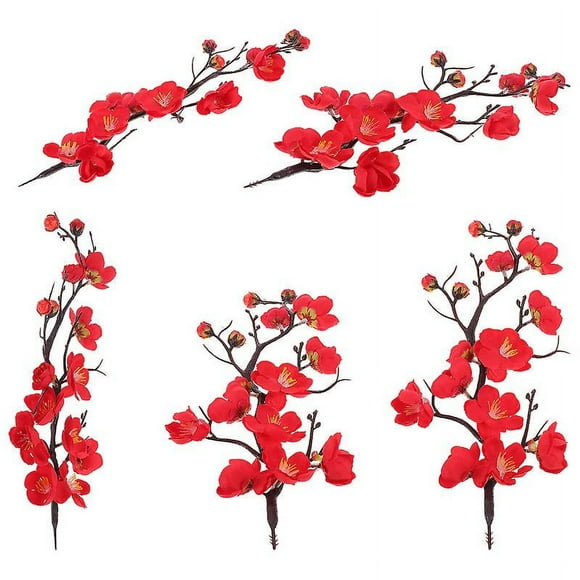 Adornos de flores dulces de invierno Allinless 5 piezas simuladas