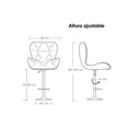 thumbnail image 2 of Silla de bar acolchada con respaldo geométrico ilios innova Azul, 2 of 8