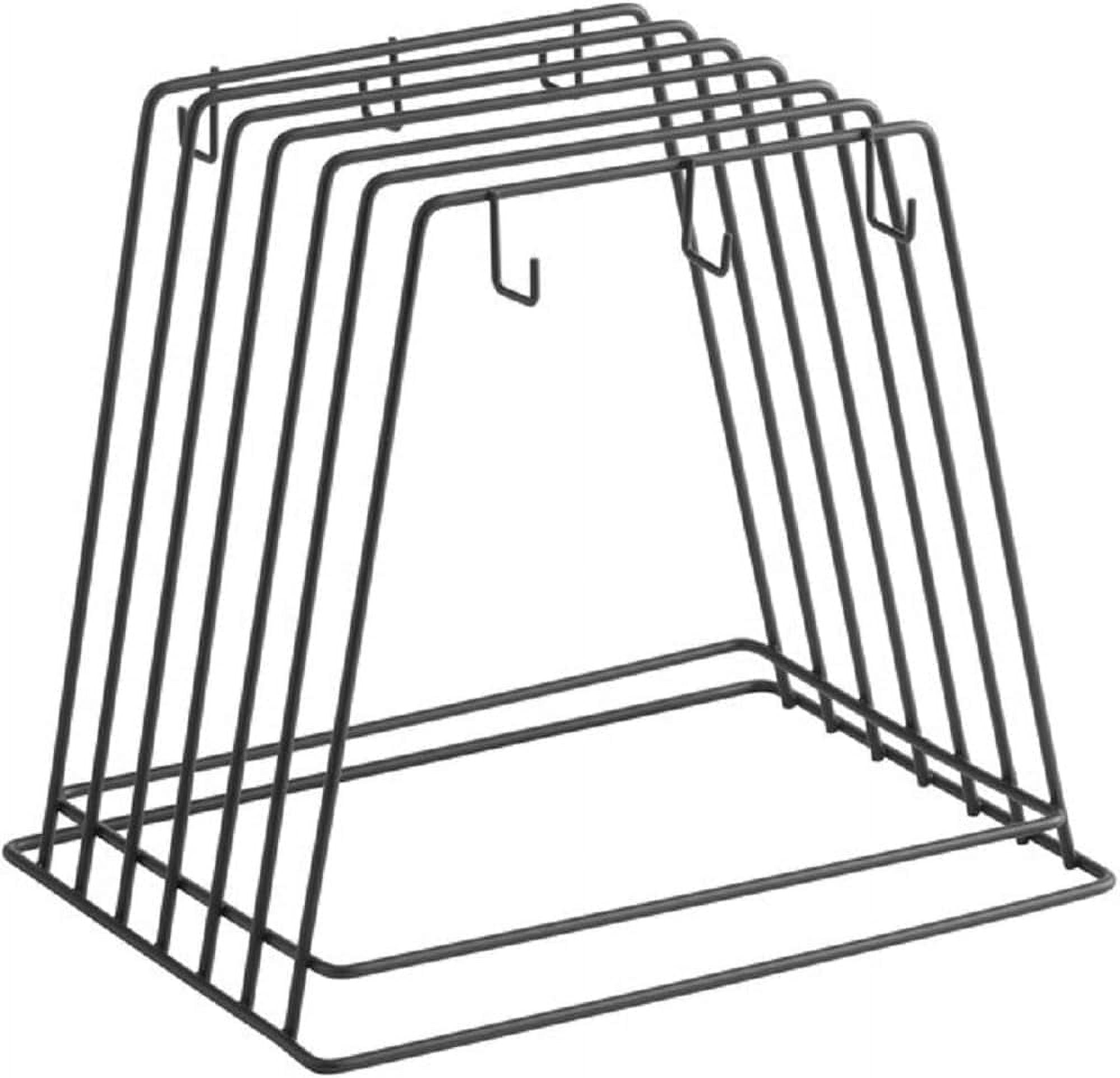 TrueCraftware- 24" x 18" x 1/2" Heavy Duty Wire Frame Cutting Board Rack (Fits) 6 Boards and 6 Brushes Cutting Board- Storage Cutting Board Rack Chopping Board Organizer Stand Holder Kitchen
