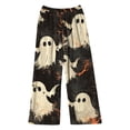 thumbnail image 3 of Bovemsi Womens Pants Women's Autumn And Winter Halloween 3D Flannel Double Velvet Print Casual Travel Pants, 3 of 6