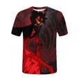 thumbnail image 4 of Hazbin Hotel Moda Casual Mujer Impreso Cuello Redondo Manga Corta Camiseta Top Vermilion/XL, 4 of 5