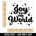 thumbnail image 2 of Joy to the World Snowflakes Christmas Square Rubber Stamp Stamping Scrapbooking Crafting - Large 2.75in, 2 of 7