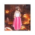thumbnail image 5 of Sunny Fashion Girls Dress Piggy Pink Mesh Gradient Tulle 3D Floral Halloween Cosplay 6 Years, 5 of 7
