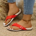 thumbnail image 2 of Willtoo Womens Flip Flops Comfortable Outdoor Fasciitis Orthopedic Thong Walking Sandals Lightweight Non-Slip Summer Beach Slippers, 2 of 4