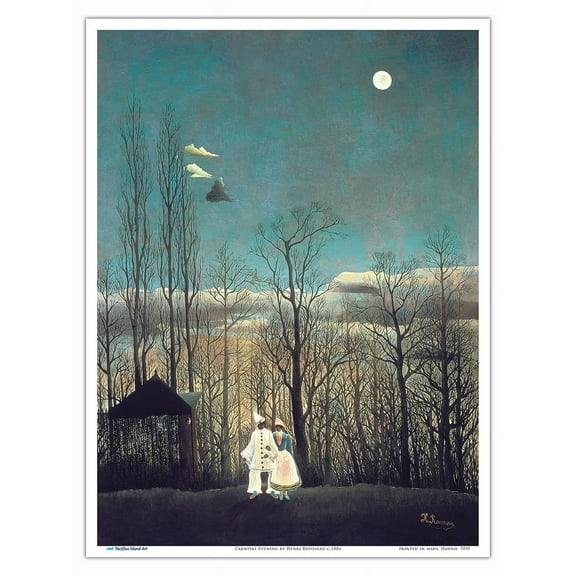 Carnival Evening - From an Original Color Painting by Henri Rousseau c.1886 - Master Art Print (Unframed) 9in x 12in