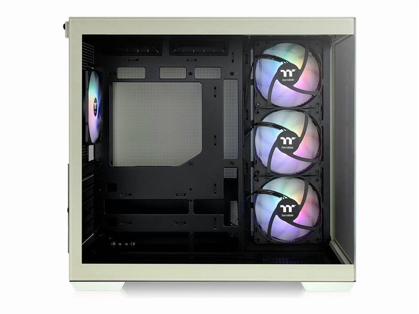 Thermaltake View 380 TG ARGB Matcha Green ATX Case; 4x120mm ARGB Fans Included; Supports Hidden-Connector Motherboard; Front & Side Dual Tempered Glass Panel; CA-1Z2-00M1WN-00; 3 Year Warranty