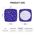thumbnail image 5 of Honeii Beautiful Purple Snowflakes Print Square Cushion Cover with Elastic Band & Ties,Sofa Cushion Covers,Furniture Protector for Living Room,Washable Sofa Seat Slipcover-Four Pieces, 5 of 7