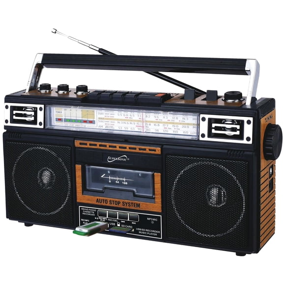 Radio y reproductor de casetes Boombox Supersonic SC-3201BT de 4 bandas