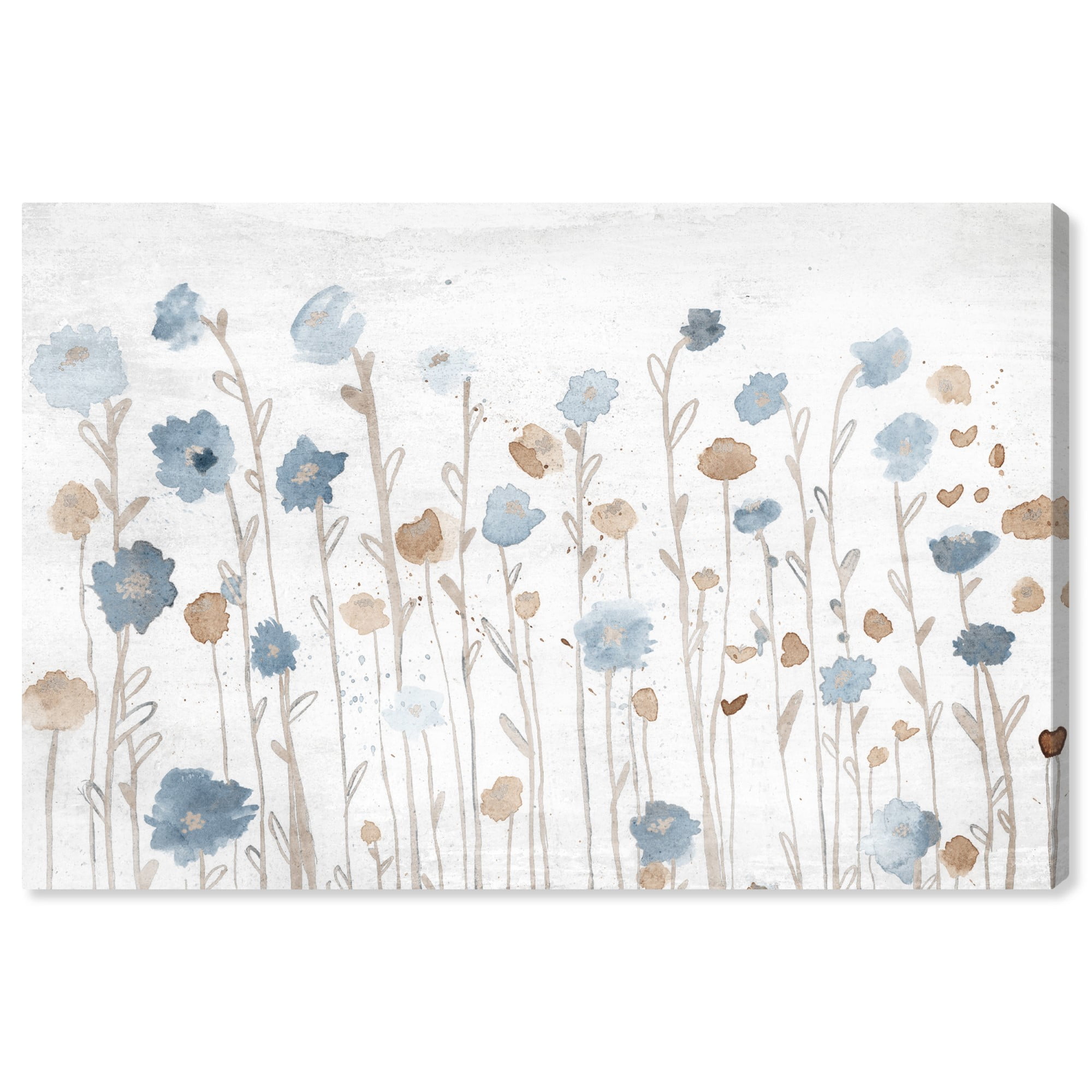 Wynwood Studio 'Beautiful Growth Light Blue' Floral and Botanical Wall