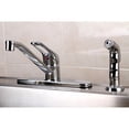 thumbnail image 2 of Kingston KB562SP Wyndham One-Handle 4-Hole 8" Centerset Kitchen Faucet with Side Sprayer in Polished Chrome, 2 of 5