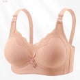 thumbnail image 3 of Nilvkv Plus Size Bras, Wireless Bras for Women, Daily Comfort Plus Size Lace Trim Wireless Thin Shaping Push Up Everyday Bra Gray 38BC, 3 of 7