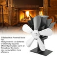 thumbnail image 4 of Ventilador de Estufa de Leña de 5 Aspas Accionado por Calor para Chimenea ANGGREK  Otros, 4 of 8