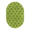thumbnail image 3 of Unique Loom Trellis Shag Collection Area Rug - Ruby (4' x 6' Oval Green/Ivory), 3 of 11