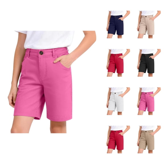 Functional Pockets Shorts for Girls School Uniform Shorts for Girls Pants Basic Boys Short Pants Summer Casual Athletic Bottoms
