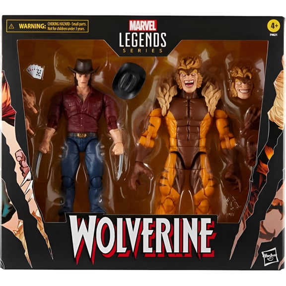 Marvel Legends X-Men 6 Inch Action Figure 50th Anniversary 2-Pack - Logan vs Sabretooth