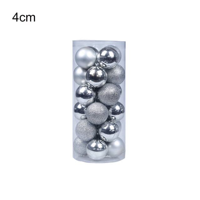 Christmas Bright Plastic Ball Pendant Decoration Barrel Electroplating Ball Tree Set With Shop Opening Ceiling