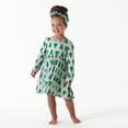thumbnail image 2 of Gerber Baby & Toddler Buttery Soft Long Sleeve Twirl Dress with Viscose Made from Eucalyptus, Sizes 12 Months - 5T, 2 of 8