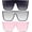 Black+pink+silver, variant on Square Sunglasses for Women Big Large Frame Shades Goggle Siamese Lens UV Protection Sun Glasses