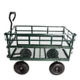 thumbnail image 4 of GDF Studio Heavy-Duty Garden Cart, Utility Truck with Inflatable Tires and Steel Frame, Wood Transporting Cart, Green, 4 of 18
