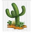 thumbnail image 3 of Ambesonne Cactus Shower Curtain, Arid Climate Saguaro, 69"Wx75"L, Green Pale Caramel, 3 of 3