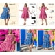 thumbnail image 3 of Vestido Boho de Talla Grande para Mujeres Agnes Orinda con Estampado Floral, Volantes en Capas, Mangas de Mariposa, Cuello Redondo, Vestido de Verano Babydoll 1X Verde, 3 of 7