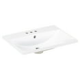 thumbnail image 2 of 24" Single Bathroom Basin Sink Vanity Top Only with 3 Faucet Holes, Resin Construction for Compact Bathrooms – Modern Design, Space-Saving Vanity Solution, 2 of 9