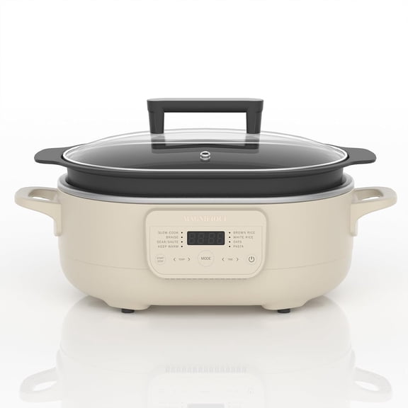 6 Quart Multi-Cooker, 8-in-1 Programmable Slow Cooker, Dutch Oven, Pasta, Nonstick, Oven Safe Pot to 500°F