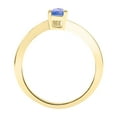 thumbnail image 2 of SZUL Women's Solitaire Pear Shaped Tanzanite Wave Ring in 10K Yellow Gold, 2 of 5