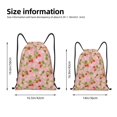 thumbnail image 2 of Xecao Strawberry Floral Pattern Sports Drawstring Backpack - String Swim Gym Bag with Wet Proof Pocket for Women&Men-Medium, 2 of 6