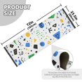 thumbnail image 5 of Yayeee Runner Rug for Bedroom 2'x6' Machine Washable Hallway Non Slip Mat, Blue Simple Shapes, 5 of 8